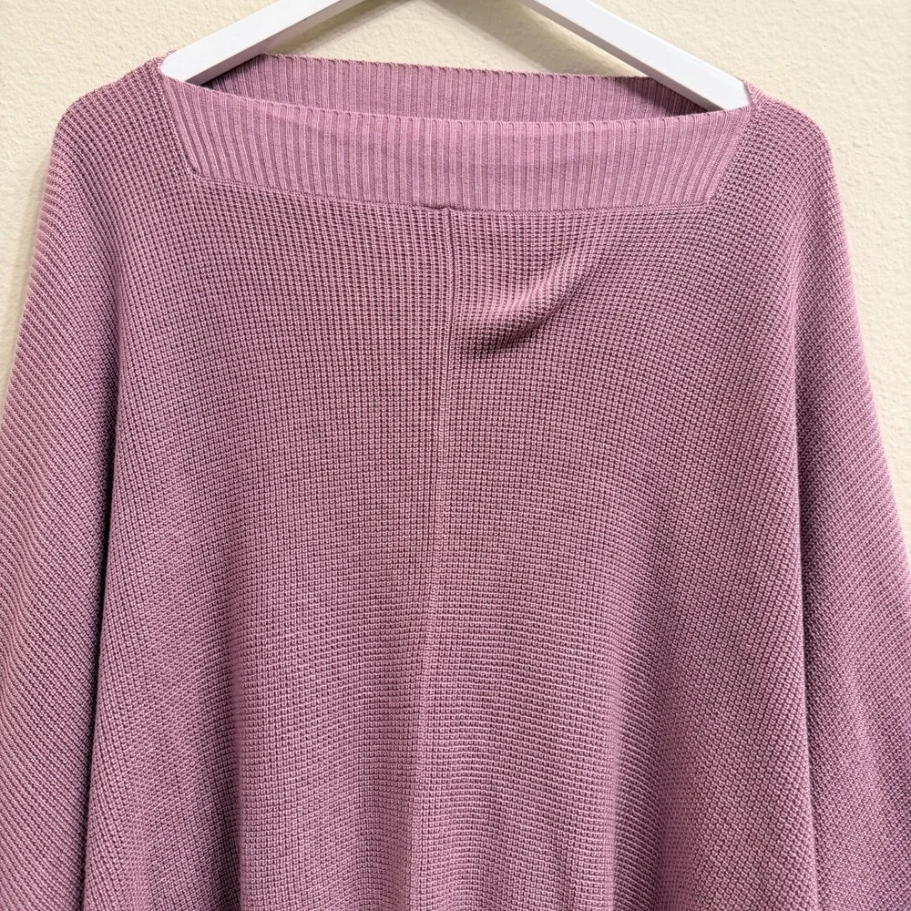 Lululemon Forward Flow‎ Poncho Mauve Pink Silk Blend Knit Wrap One Size OS